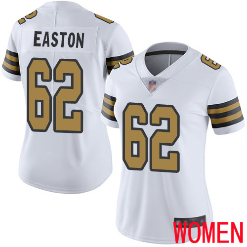 New Orleans Saints Limited White Women Nick Easton Jersey NFL Football #62 Rush Vapor Untouchable Jersey